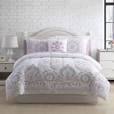 By avondale manor (38) top rated. 8 Piece Medallion Plush Overfilled King Comforter And Deep Pocket Sheet Bedding Set Purple Grey White Walmart Com Walmart Com