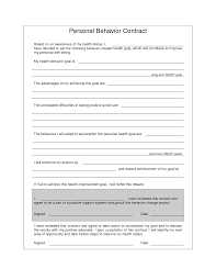 Health Behavior Contract Template Personal Behavior Contract Personal Behavior Improve Health B Behavior Contract Contract Template Student Behavior Contract