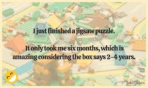 Laid up in the hospital, james thurber passed the time doing crossword puzzles. 48 Jigsaw Jokes That Will Make You Laugh Out Loud