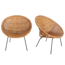 Woven Wicker And Iron Bucket Chairs Rattan Outdoor Furniture Outdoor Wicker Furniture White Rattan Furniture