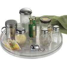 Why more people don't use a lazy susan in the fridge is beyond me: Under Sink Cabinet Hulisen 12 Lazy Susan Rotating Turntable Round Spinning Organization For Pantry Fridge Bathroom Countertop Clear Kitchen Organizer With Divider Shelf Table Lazy Susans Cabinet Drawer Organization Guardebem Com