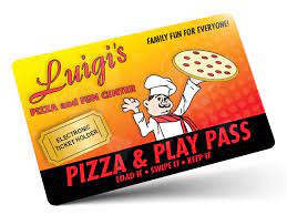 Include a personal message and send today, or on a date of your choice. 50 Pizza And Play Pass Luigi S Pizza And Fun Center