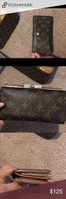 Authentic Louis Vuitton Kiss Lock Wallet Vintage Lv Kiss Lock Wallet Monogram Canvas Gold Silver Hardware D Wallet Louis Vuitton Bag Authentic Louis Vuitton