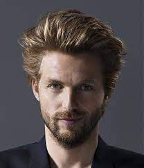 A Medium Blonde Straight Coloured Volume Mens Hairstyle By Jean Louis David Haircuts For Men Medium Hair Styles Short Hair Haircuts