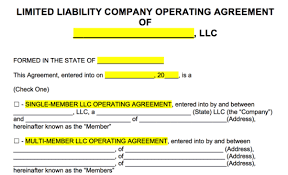 Corporate forms and certificates for a forming a corporation in the state of delaware. Free Llc Operating Agreement Template Sample Pdf Word Eforms