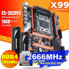 Atermiter X99 D4 Ddr4 Motherboard Set With Xeon E5 2620 V3 Lga2011 3 Cpu 2pcs X 8gb 16gb 2666mhz Ddr4 Pc4 Reg Ecc Ram Memory Motherboards Aliexpress