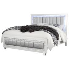 Packages make it easy to complete your bedroom without the headache of shopping for pieces separately. Global Furniture Santorini Contemporary King Bed With Built In Led Light Value City Furniture Upholstered Beds