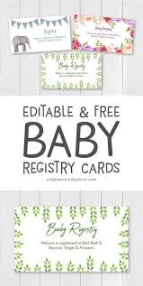 Editable Free Printable Baby Registry Cards Baby Registry Cards Baby Shower Registry Baby Shower Cards