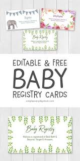 Also check out printable gift cards. Editable Free Printable Baby Registry Cards Baby Registry Cards Registry Cards Baby Shower Registry
