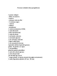 Posted on september 5, 2014 by corduneanuflaviana. Necesar Rechizite Cl Pregatitoare