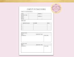 Submit all of the necessary boxes (they are yellowish). Client Intake Form New Client Information Form Virtual Etsy In 2021 Virtual Assistant Business Savvy Starting A Business