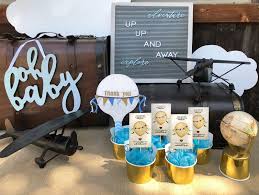 The sky is the limit with this decorations kit and it can be used in coordination with 6 piece decorations kit. Hot Air Balloon Baby Shower Favor Parties With A Cause