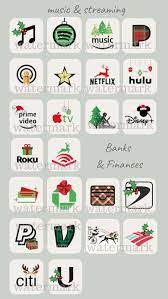 Christmas Iphone App Icons Ios 14 Aesthetic App Covers App Icon Iphone Apps Christmas Phone Wallpaper