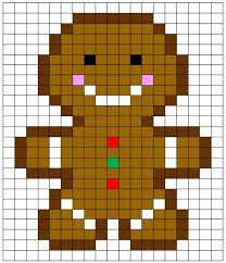 Coding Unplugged E Pixel Art La Scheda Del Pan Di Zenzero Di Natale Christmas Gingerbread Pixel Art Minecraft Pixel Art Scena Della Nativita