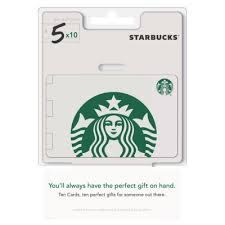 Starbucks gift cards and egift cards are accepted at most starbucks store locations in north america, including. Starbucks 50 Value Gift Cards 10 X 5 Sam S Club