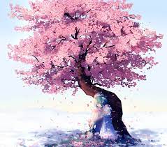 Under The Cherry Blossom Tree By Lluluchwan Db5eo66 Png 1024 902 Anime Cherry Blossom Cherry Blossom Painting Cherry Blossom Art