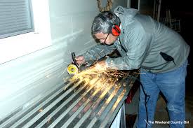 I want to wall it in with a combination of concrete blocks at the bottom and corrugated metal up to the roof to make it. Remodelaholic Diy Corrugated Tin Wall Tutorial