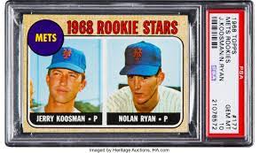 Nolan ryan's career was unprecedented. 1968 Topps Nolan Ryan Mets Rookie Stars 177 Psa Gem Mint 10 Lot 80026 Heritage Auctions