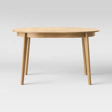 Astrid Mid Century Round Dining Table With Extension Leaf Project 62 In 2020 Mid Century Round Dining Table Mid Century Dining Table Round Dining Table