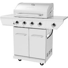 Nexgrill 60 000 Btu 4 Burner Propane Bbq In Stainless Steel With 626 Sq Inches Of Cooking The Home Depot Canada