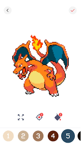 Pixel circle game maker studio 3d pixel pixel animation pixel art games art storage color picker sprites kawaii art. Pokepix Color Number Pixel Art Maker For Android Apk Download