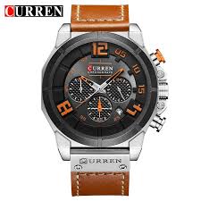 Item Type Quartz Wristwatches Brand Name Curren Water Resistance Depth 3bar Case Shape Round Band Mens Watches Leather Chronograph Watch Men Wristwatch Men