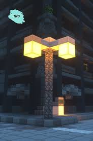 Simple Modern Lamp In Minecraft 1 14 Minecraft Modern Minecraft Designs Minecraft Plans