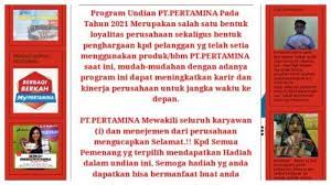 Banyak banget yang sms in nanya siapa pemenang undian jam digital gratis dari duwiarsana.com. Awas Penipuan Beredar Situs Pencatutan Pertamina Muat Daftar Pemenang Undian Tribun Kaltim