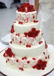 The red and white wedding cake design can become your reference when making about wedding cake. Extravagant Wedding Cakes Wedding Cakes Can Be Glamorous Themed Colourful Simple Elegant And Simple Wedding Cake Wedding Cake Red Christmas Wedding Cakes