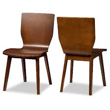 Mid century and loft modern dining chairs come in a variety of finishes and styles. Set Of 2 Elsa Mid Century Modern Scandinavian Style Dark Walnut Bent Wood Dining Chairs Baxton Studio Target