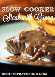 You've probably seen a chuck steak at the meat counter and wondered how to prepare this inexpensive cut. Slow Cooker Steak With Gravy Recipes That Crock