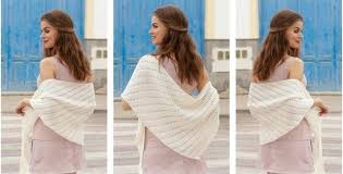 24 inches wide x 78 inches long (blocked). Innocent Knitted Lace Shawl Free Knitting Pattern