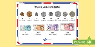 One pound is subdivided into 100 pence, the singular of which is one penny. British Uk Coins And Notes Word Mat British Uk Coins And Notes Word Mat