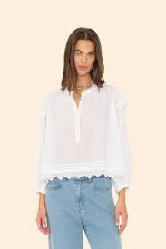 Xirena Lucille Long Sleeve Top w/ Ruffle at Penelope T