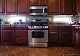 China Kitchen Furniture Solid Wood Dark Cherry Kitchen Cabinets Dc China Kitchen Cabinet Brown Ktichen