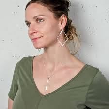 Buy Hammered Silver Bar Necklace, Tapered Stick Pendant, Handmade Argentium  Silver Jewelry, Everyday Necklace, Artisan Silver Jewelry Online in India