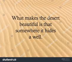 Nature Quotes What Makes Desert Beautiful Stock Photo Edit Now 1295622514