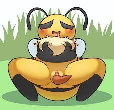 anthro arthropod bee blush bug fables female genitals hi res  hymenopteran insects moonsprout games neitsuke penetration pussy solo  spread legs spreading vaginal penetration vaginal penetration vi (bug fables)  