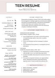 How do you write a resume for your first job? Resume Examples For Teens Templates How To Write