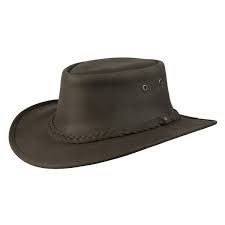 Lone Wolf Crushable Leather Hat Outback Style Hats