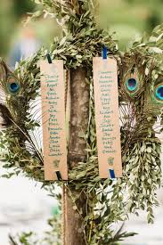 Picture Of A Greenery Wreath With A Seating Chart And