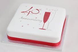 A wedding anniversary is the anniversary of the date a wedding took place. 40th Wedding Anniversary Cake Cakey Goodness
