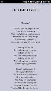 Pin By Tati Lopatiuk On Song Lyrics Paroles De Chanson Lady Gaga Lyrics Lady Gaga Quotes The Cure Lyrics