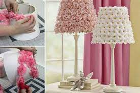 The materials are not very expensive, so the whole project doesn't cost you a lot of time or money! Finger Knitting Instructions Easy Video Tutorial Shabby Chic Lamp Shades Shabby Chic Diy Shabby Chic Room