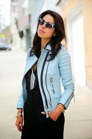 Miu Miu Sunglasses Blue Leather Jacket Fashion Lambskin Leather Jacket Leather Jacket Outfits
