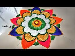 Diwali Special Easy And Quick Rangoli Design 2018 Youtube Rangoli Designs Diwali Rangoli Designs Images Rangoli Designs