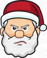 A Mad Face Of Santa Claus Mad Face Cartoon Faces Santa Claus Vector
