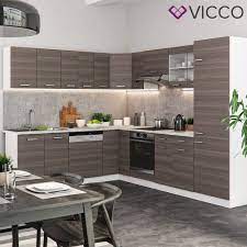 vicco kuchenzeile r line eckkuche winkel kuche einbaukuche edelgrau amazon de kuche haushalt einbaukuche eckkuche kuche block