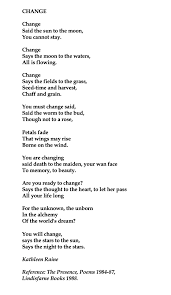 Kathleen Raine British Writer Science Quotes Rain Poems Poems About Change