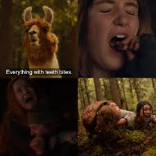 Just listening to the wise Llama.. 🤣🤭 #SophieNelisse #Yellowjackets